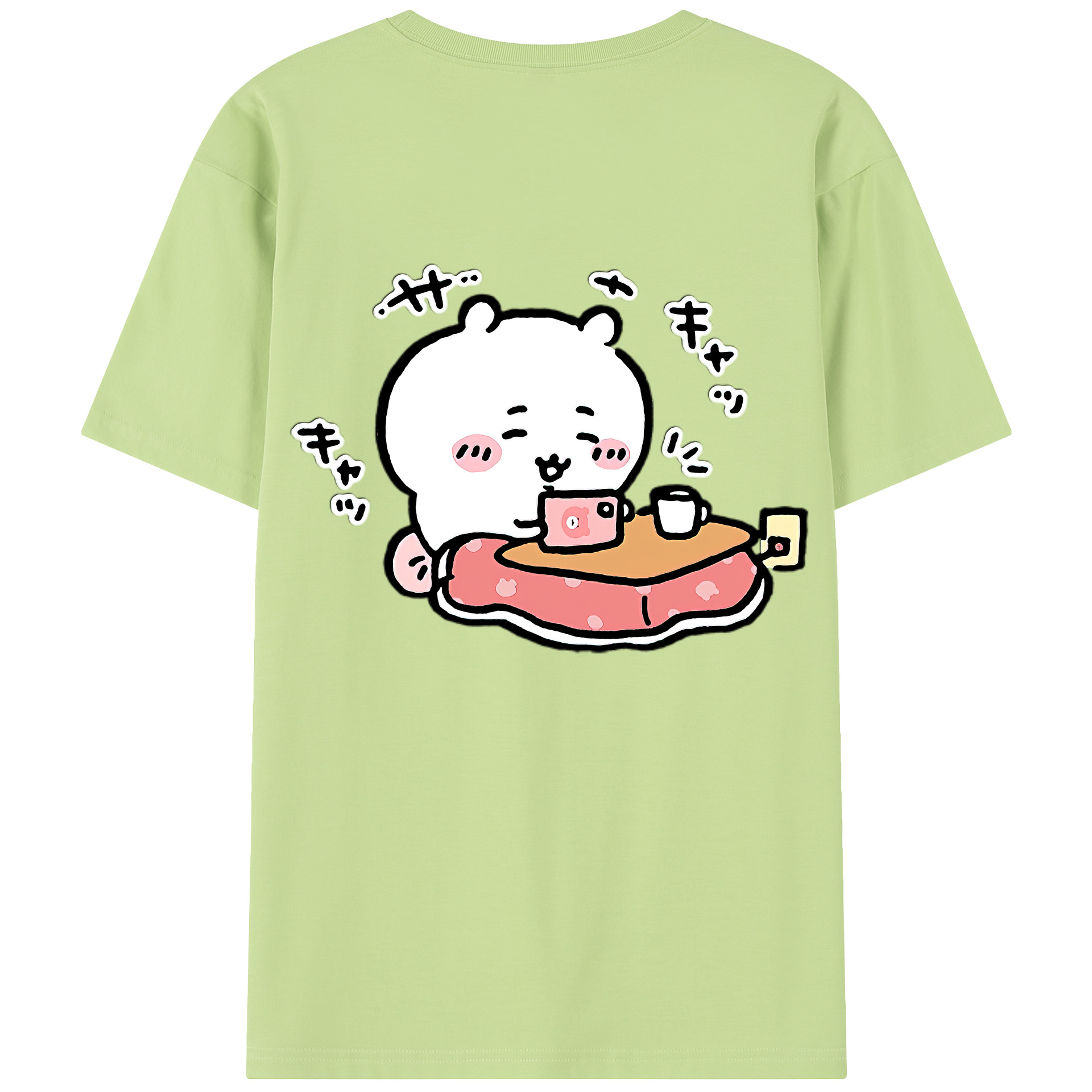 （画像用） ちいかわ ちいかわ Chii-kawa chiikawa 綿100％半袖Tシャツ（背面プリント）